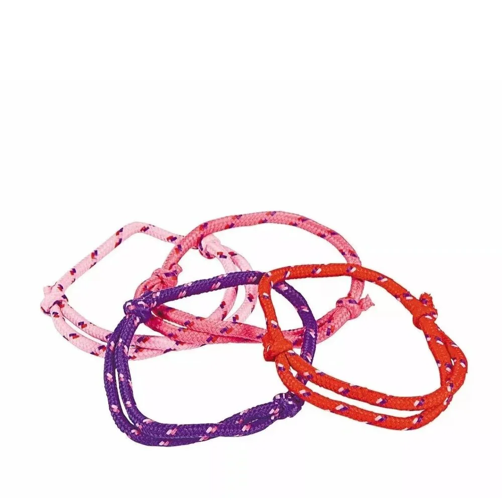 72 Party Favors Friendship Rope Bracelets ~ Valentine's Day - Red, Purple, Pinks